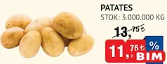 PATATES KG fiyat ve kampanya bilgisi